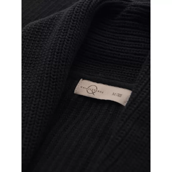  Pánsky kardigan OMBRE OM-SWCD-0200 BLACK 