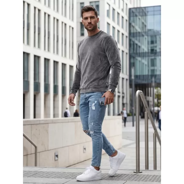  Pánska mikina DSTREET BX5533 TMAVO ŠEDÁ 