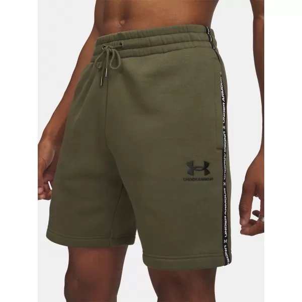  Pánske kraťasy UNDER ARMOUR ICON FLEECE SHORT TAPING 1390299-391 ZELENÁ 