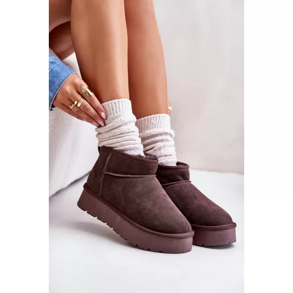  Dámske snehule BOTO W5828 BROWN 