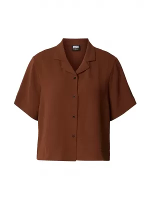 Dámska košeľa URBAN CLASSICS TB8283-21859 CINNAMON BROWN