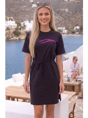 Dámske šaty ALTISPORT ALW001816 ČIERNORUŽOVÁ