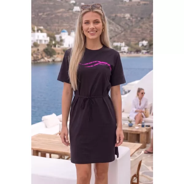  Dámske šaty ALTISPORT ALW001816 ČIERNORUŽOVÁ 
