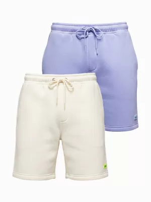 Pánsky set kraťas OMBRE Z129 CREAM/LIGHT PURPLE