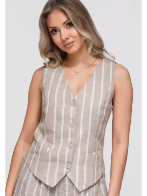 Dámsky kabát OMBRE OW-VE-E0008 BEIGE