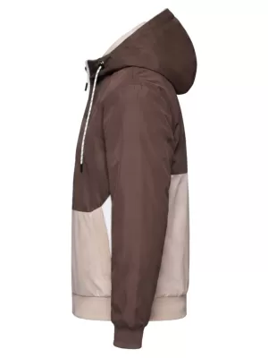 Pánska bunda OMBRE C584 BROWN AND BEIGE