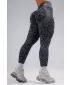 Kompresné push-up legíny s leopardím vzorom NEBBIA PRIMAL 849 BLACK LEOPARD