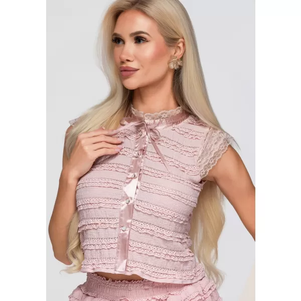  Dámska blúza OMBRE OW-TS-E0066 PINK 