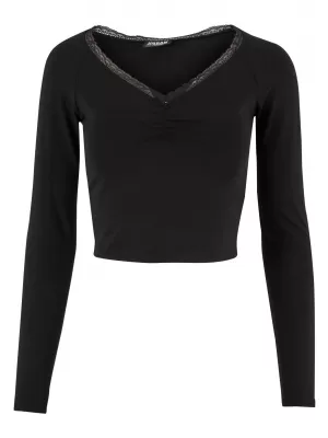 Dámske tričko URBAN CLASSICS TB7729-00007 BLACK