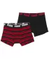 Pánske boxerky PUMA MEN EVERYDAY HERITAGE STRIPE BOXER 93832605 RED/BLACK