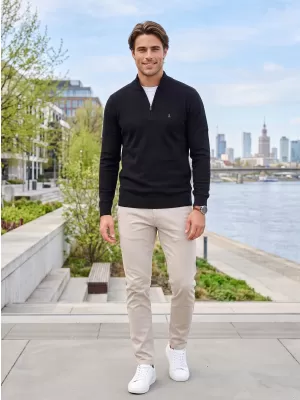 Pánsky sveter ALTISPORT ITSU ČIERNA