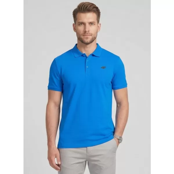  Pánske tričko s golierom 4F WMM00TPTSM0770 BLUE 