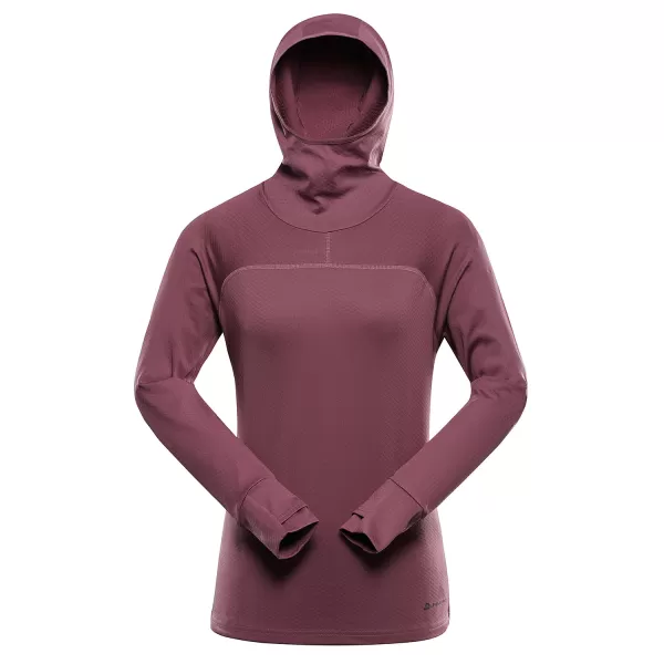  Dámska rýchloschnúca mikina ALPINE PRO ROLTA 2 GRAPE NECTAR 