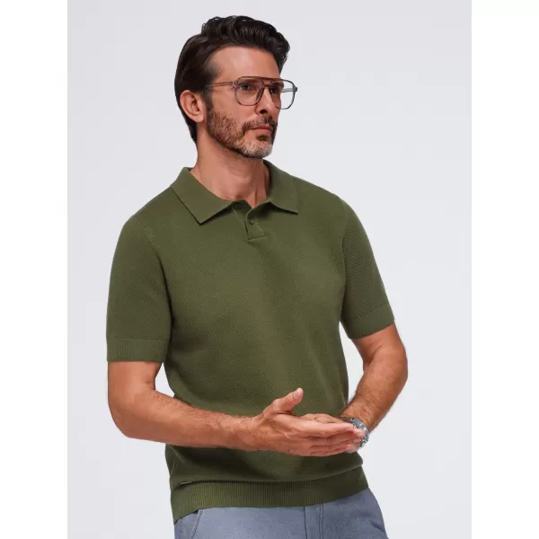  Pánske polo tričko OMBRE OM-POSS-0178 OLIVE 