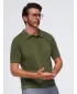 Pánske polo tričko OMBRE OM-POSS-0178 OLIVE