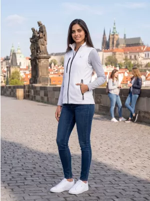 Dámska fleece vesta ALTISPORT ALW002525 BIELA