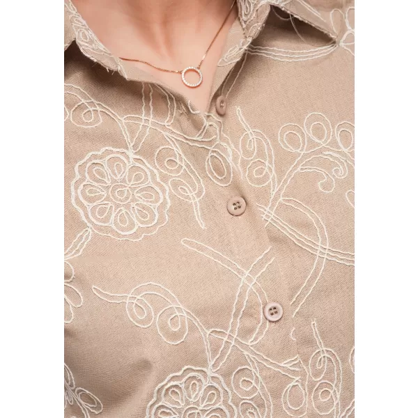  Dámska blúzka OMBRE OW-SH-E0060 BEIGE 