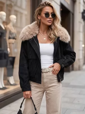 Dámska bunda DSTREET TY5695 ČIERNA