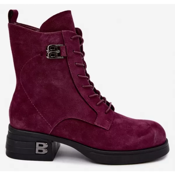  Dámske členkové topánky VINCEZA 67044 BURGUNDY 