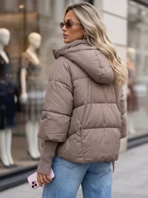 Dámska bunda DSTREET TY5897 BÉŽOVÁ