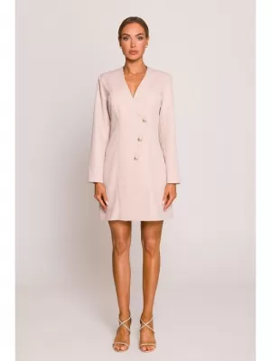 Dámske šaty MOE M793 LIGHT BEIGE