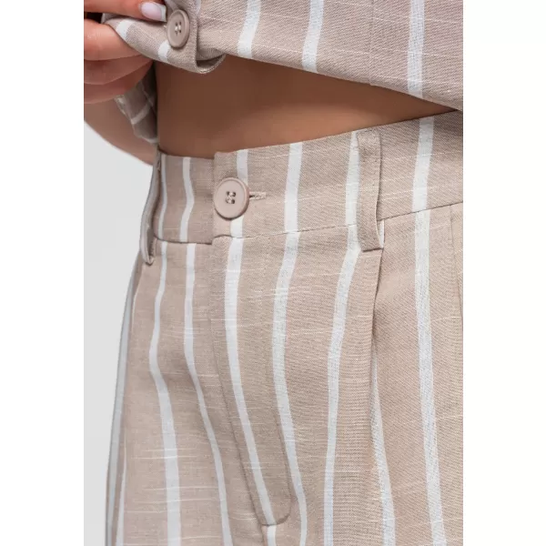  Dámske kraťasy OMBRE OW-ST-E0017 BEIGE 