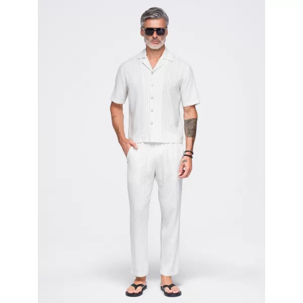  Pánska košeľa OMBRE OM-SHSS-0222 OFF-WHITE 