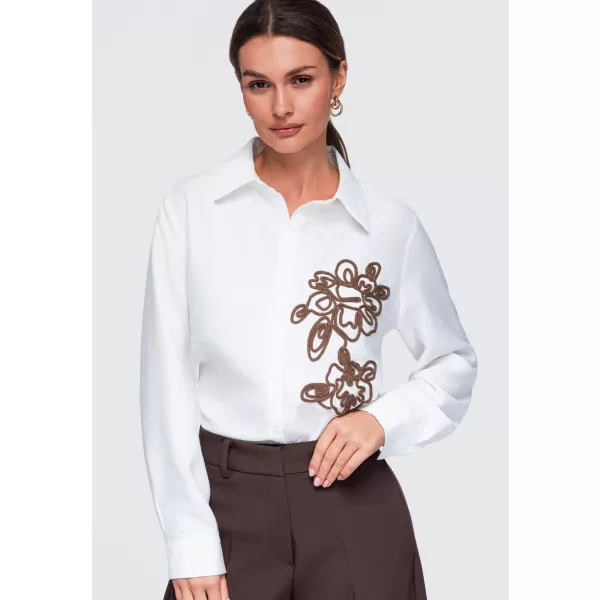  Dámska košeľa OMBRE OW-SH-E0073 WHITE 