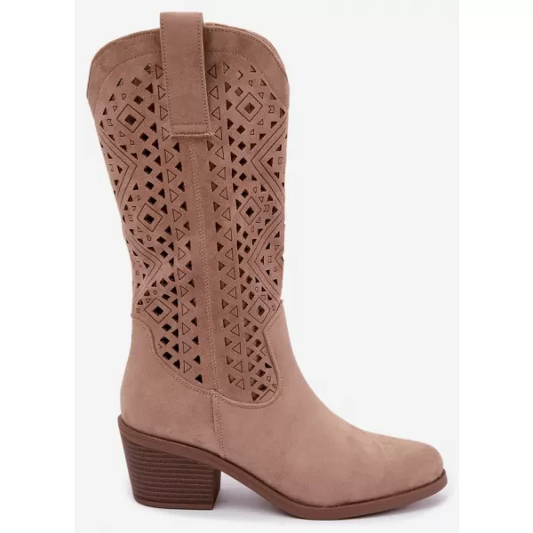  Dámske čižmy S.BARSKI HY62-8126 BEIGE 