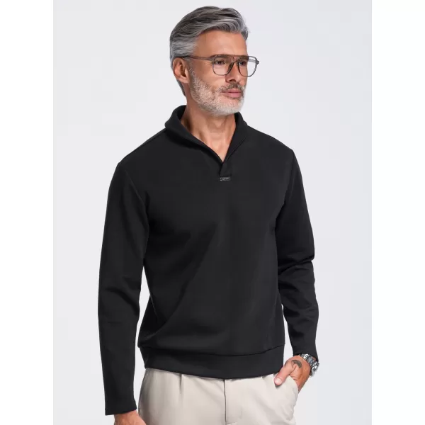  Pánska mikina OMBRE OM-SSNZ-0262 BLACK 