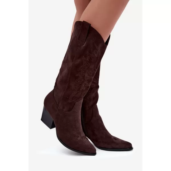  Dámske čižmy BOTO 7627A BROWN 