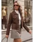 Dámska bunda DSTREET TY5879 KHAKI