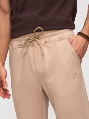 Pánske tepláky OMBRE OM-PSBC-0221 BEIGE