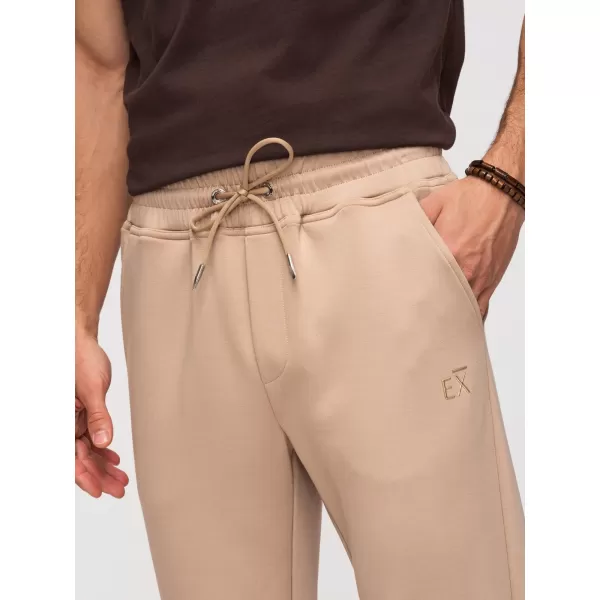  Pánske tepláky OMBRE OM-PSBC-0221 BEIGE 