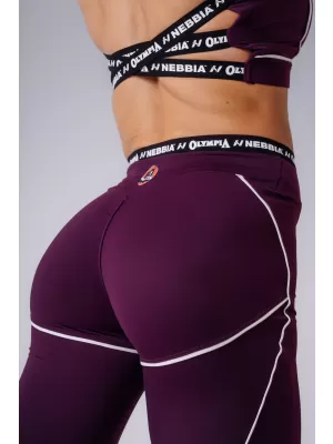 Dámske legíny NEBBIA OLYMPIA HIGH-WAIST 935 BORDO