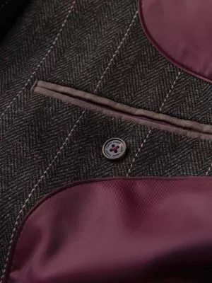 Pánske sako OMBRE M166 DARK BROWN