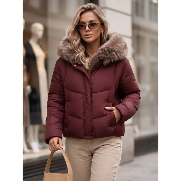  Dámska bunda DSTREET TY5985 BORDOVÁ 