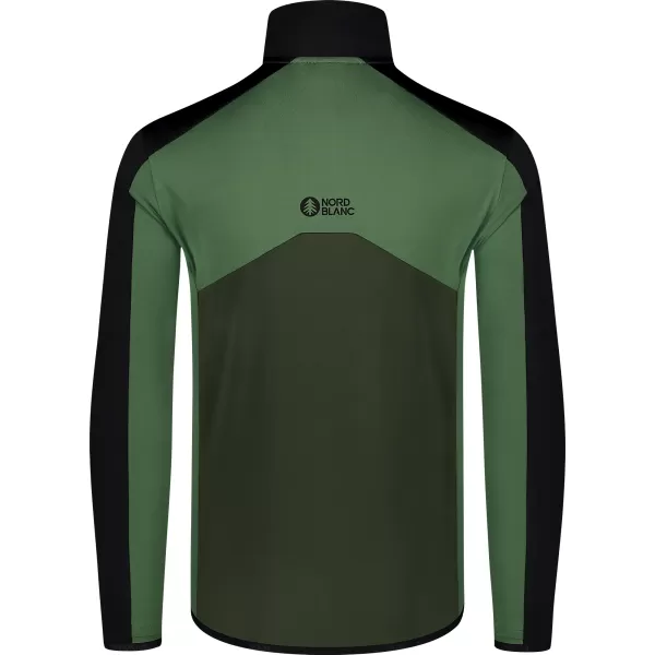  Pánska powerfleece mikina NORDBLANC CUSP NBSFM8334 ZELENÁ 