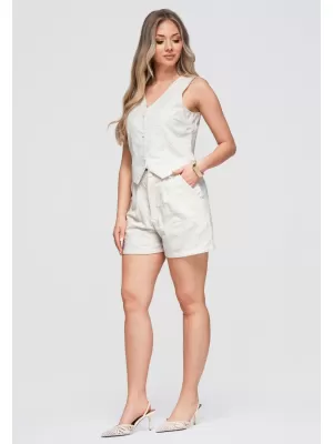 Dámske kraťasy OMBRE OW-ST-E0019 BEIGE