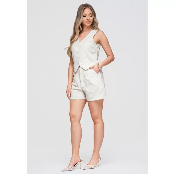  Dámske kraťasy OMBRE OW-ST-E0019 BEIGE 