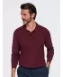 Pánske tričko s golierom OMBRE OM-POLS-0151 BURGUNDY