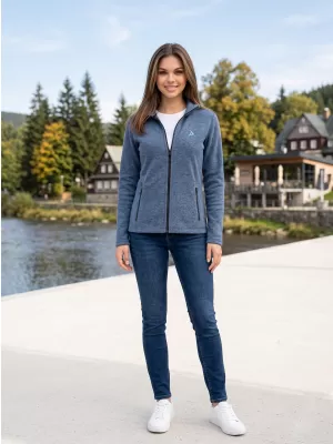 Dámska fleece mikina ALTISPORT ALW002852 TMAVÝ DENIM MELÍR