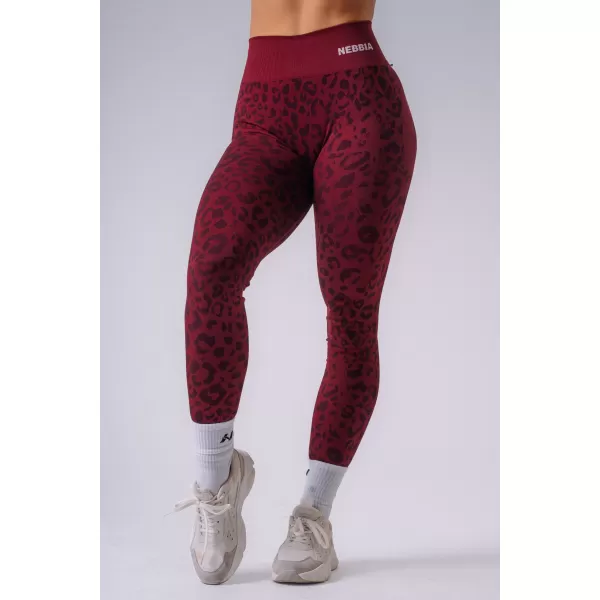  Dámske legíny NEBBIA PRIMAL 849 BORDO LEOPARD 