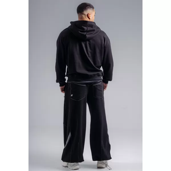  Mikina na zips s vyšívaným logom NEBBIA PRIMAL 884 BLACK 