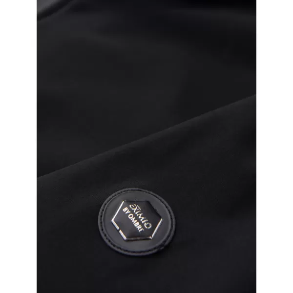  Pánska bunda s kapucňou OMBRE OM-JANP-0233 BLACK 