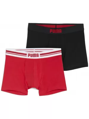 Pánske boxerky PUMA MEN EVERYDAY PLACED LOGO BOXER 2P 93847605 RED/BLACK