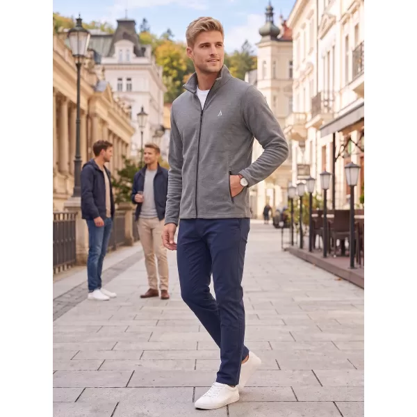  Pánska fleece mikina ALTISPORT ALM002852 ČIERNY MELÍR 