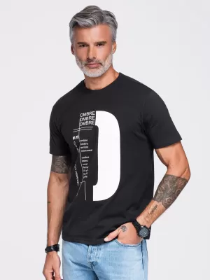 Pánske tričko OMBRE OM-TSPT-0299 BLACK