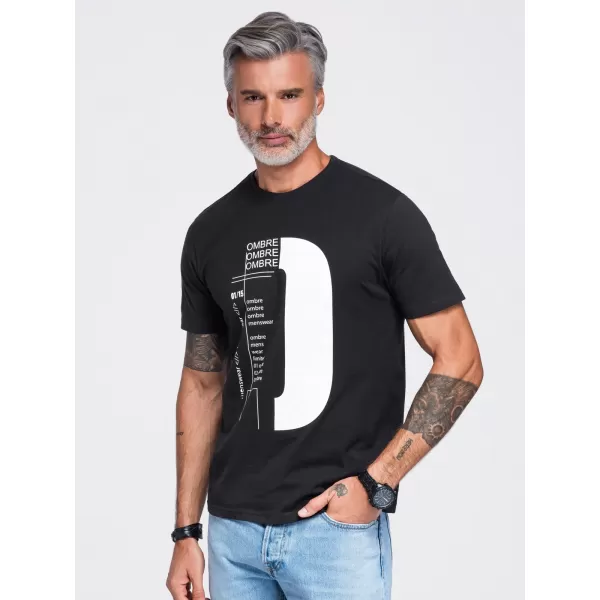  Pánske tričko OMBRE OM-TSPT-0299 BLACK 