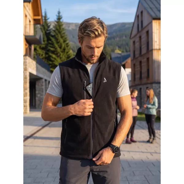  Pánska fleece vesta ALTISPORT ALM002525 ČIERNA 